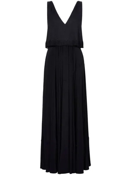 Многослойное платье макси Lynda с бахромой Proenza Schouler, черный
