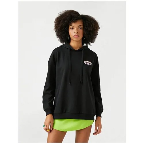 Свитшот KOTON TEENAGE, 2SAL10504IK, цвет: BLACK, размер: S