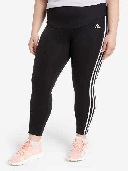 Легинсы женские adidas High Rise 3-Stripes, Plus Size, Черный