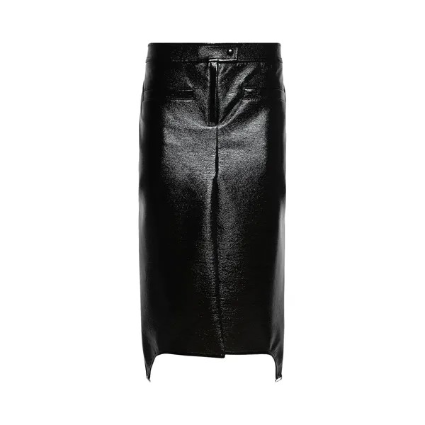 Длинная юбка с подтяжками Courrèges, черная