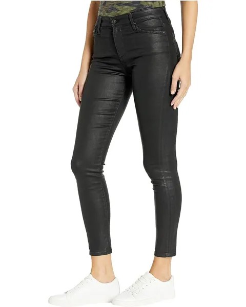 Брюки AG Jeans Farrah Skinny Ankle in Leatherette Light/Super Black, цвет Leatherette Light/Super Black