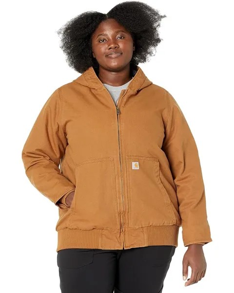 Куртка Carhartt Plus Size WJ130 Washed Duck Active, цвет Carhartt Brown