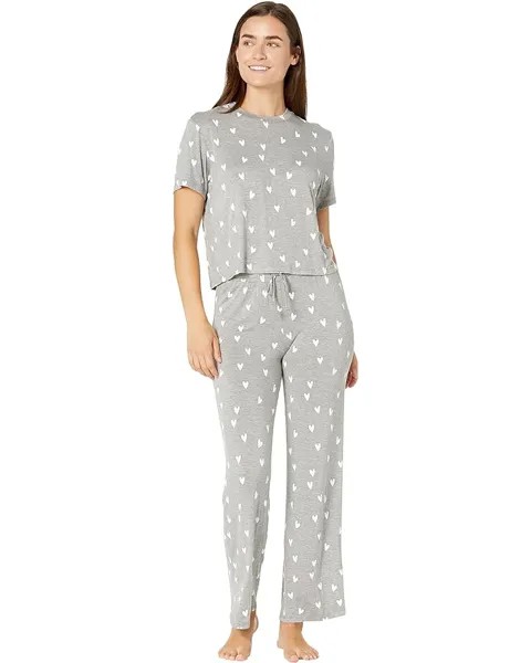 Пижама Honeydew Intimates All American Jersey, цвет Heather Grey Hearts