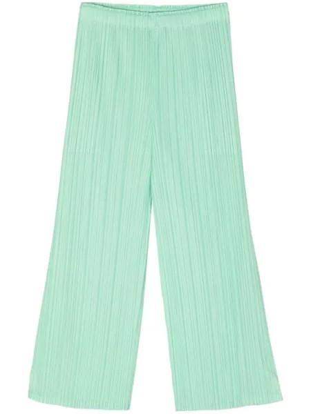 Укороченные брюки плиссе Pleats Please Issey Miyake, зеленые