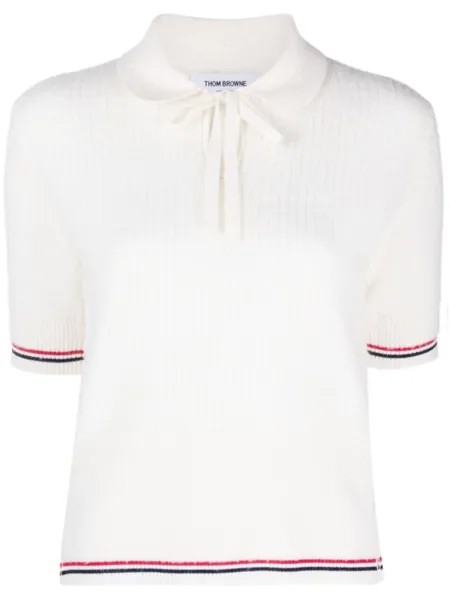 Thom Browne футболка с полосками RWB, белый