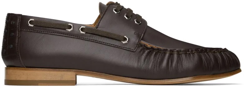 Коричневые лоферы из сенны Magliano
