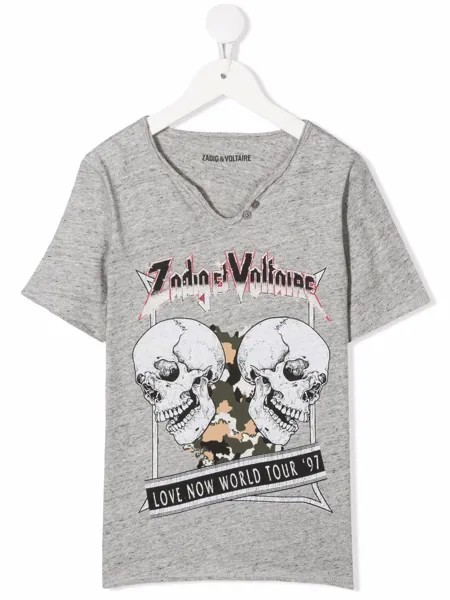 Zadig & Voltaire Kids футболка с принтом
