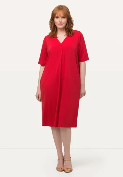 Платье из джерси Ulla Popken, темно-красный