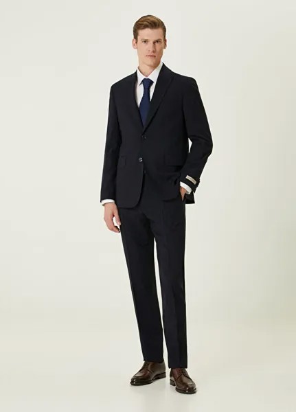 Полосатый шерстяной костюм Beymen Collection, синий