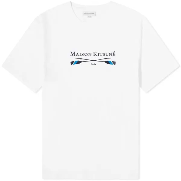 Maison Kitsune Maison Kitsune Oars Regular T-Shirt, белый