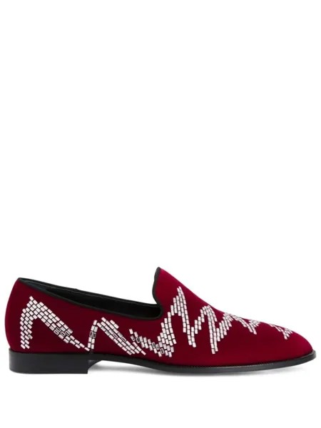 Giuseppe Zanotti декорированные лоферы Jareth Shake, красный