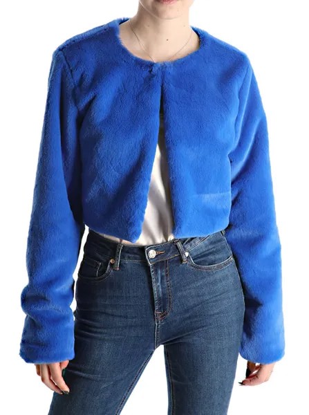 Болеро из искусственного меха, цвет Electric blue