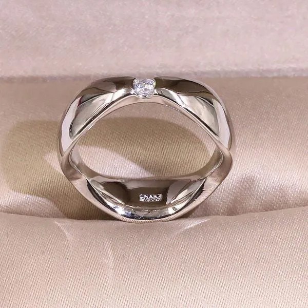 Уникальный серебристый цвет инкрустация хрустальное кольцо свадебная вечеринка ювелирные украшения подарки для женщин