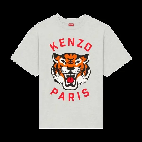 Футболка Kenzo Lucky Tiger Oversize 'Pale Grey', серый