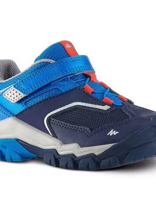 Ботинки низкие для горных походов детские размер 24-34 синие Crossrock, размер: 25, цвет: Синий Графит/Алый QUECHUA Х Декатлон