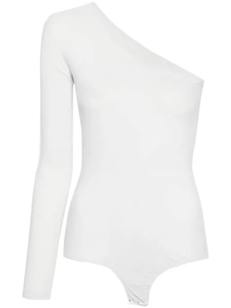 MM6 Maison Margiela боди с надписью, серый