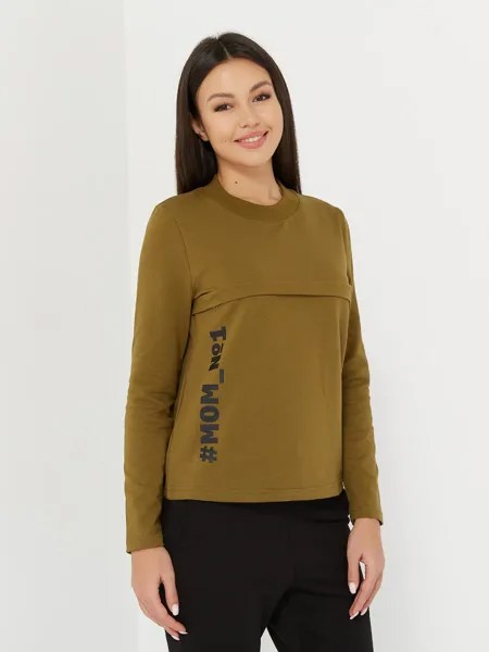 Свитшот женский MOM №1 MOM-0134 хаки XL
