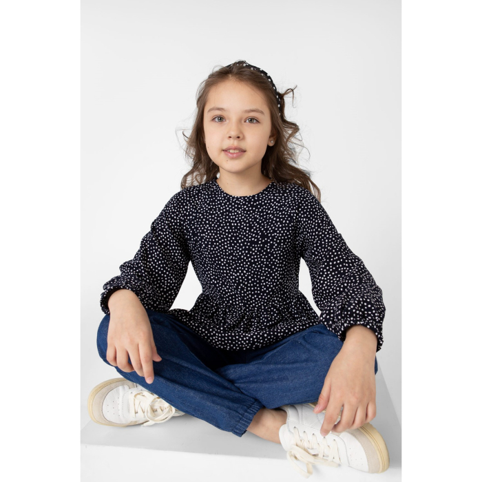 Prime Baby Туника для девочки удлиненная с длинным рукавом нарядная PTU01604