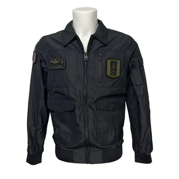 Мужская куртка Aeronautica Militare AB2071 Jacket Pilot Black Tricolor Arrows