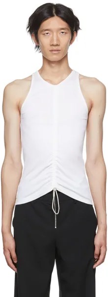 Белая майка со сборками Dion Lee
