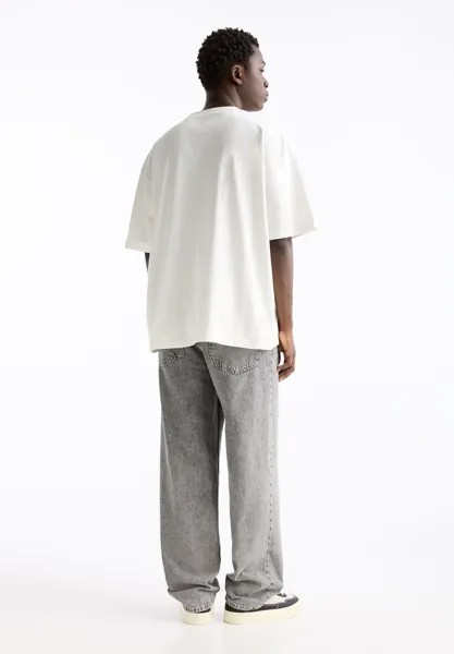 Джинсы прямого кроя Baggy Fit PULL&BEAR, темно-серые