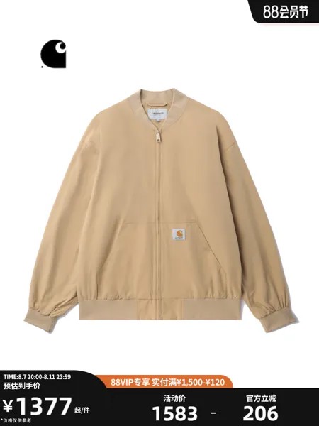 Пальто Carhartt WIP с логотипом и карманами, черный