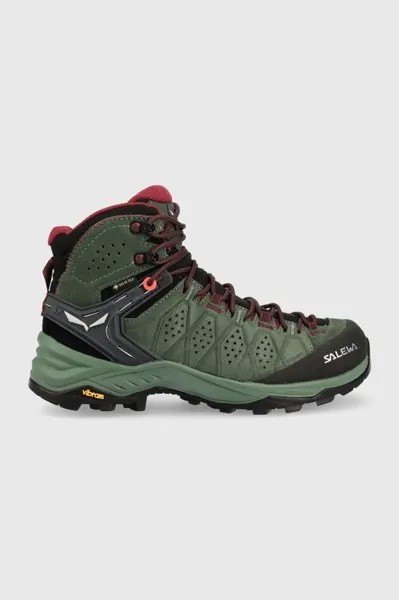 Кроссовки Alp Trainer 2 Mid GTX Salewa, зеленый