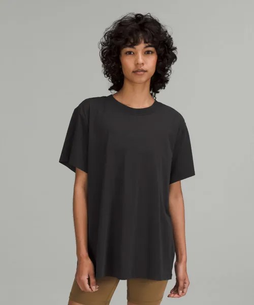 Хлопковая футболка All Yours Lululemon, черный