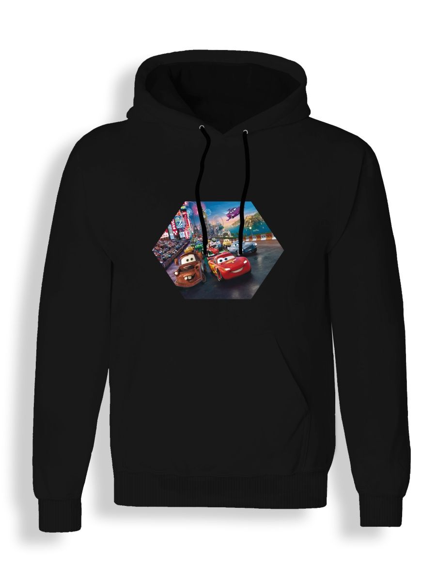 Худи унисекс СувенирShop Тачки/Cars/Молния Маккуин 17 черное 3XL