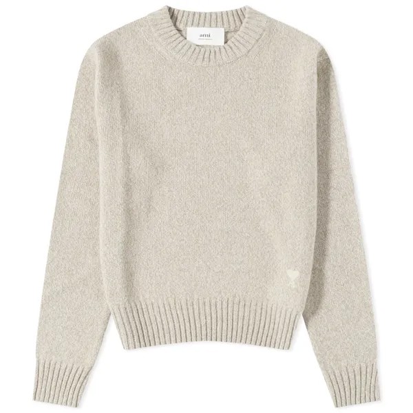 Джемпер Ami Paris Tonal Heart Cashmere, цвет Champagne