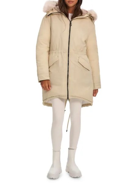 Куртка-парка Caroline на подкладке из искусственного меха Noize, цвет Oatmeal