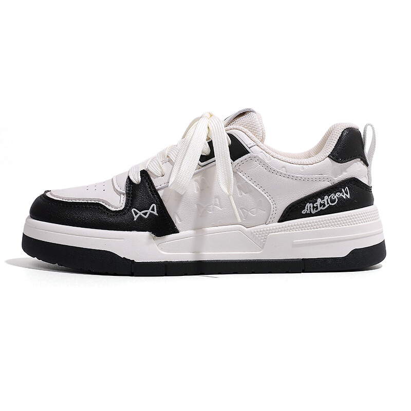 Кроссовки MIIOW Trend Party Series Skateboarding Shoes Unisex Low-top, белый/черный