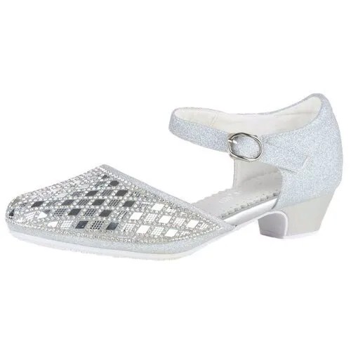 Туфли для девочек, цвет серебряный, размер 36, бренд Bi&Ki, артикул A-B03-19-B