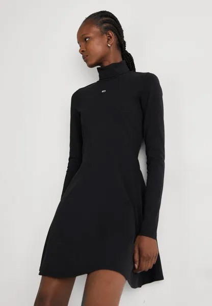 Платье из джерси FIT FLARE DRESS Tommy Jeans, черный
