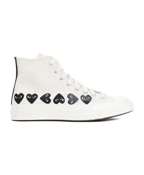 Высокие кроссовки с сердечком Comme Des Garçons Play, белый