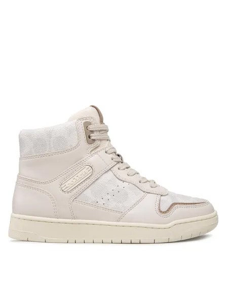Кроссовки Hi Top Coated Canvas Coach, бежевый