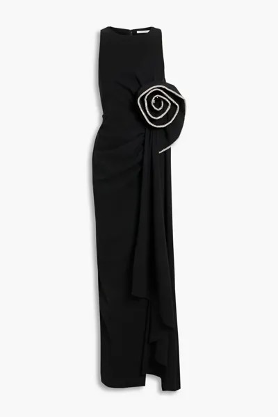 Платье Santiago из крепа со сборками Rachel Gilbert, черный
