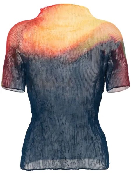Issey Miyake плиссированная блузка, синий