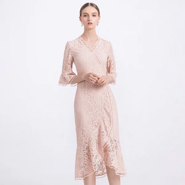 S-XXL размера плюс, черное кружевное платье, лето 2020, женское Прозрачное платье-сарафан с оборками, женское винтажное платье миди с расклешенн...