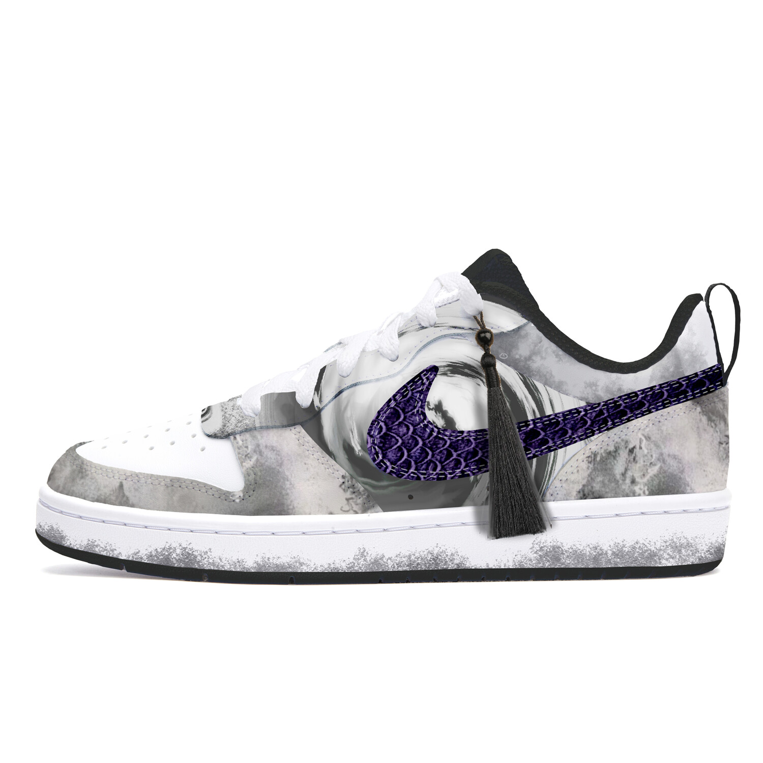 Кроссовки Nike Court Borough Skateboarding Shoes Women's Low-top Grey/white, серый/белый
