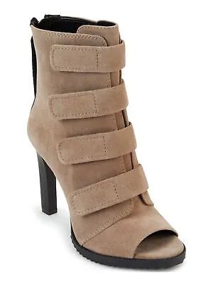 DKNY Женские бежевые замшевые ботинки на каблуке с крючками и петлями Blake Toe, размер 6 м