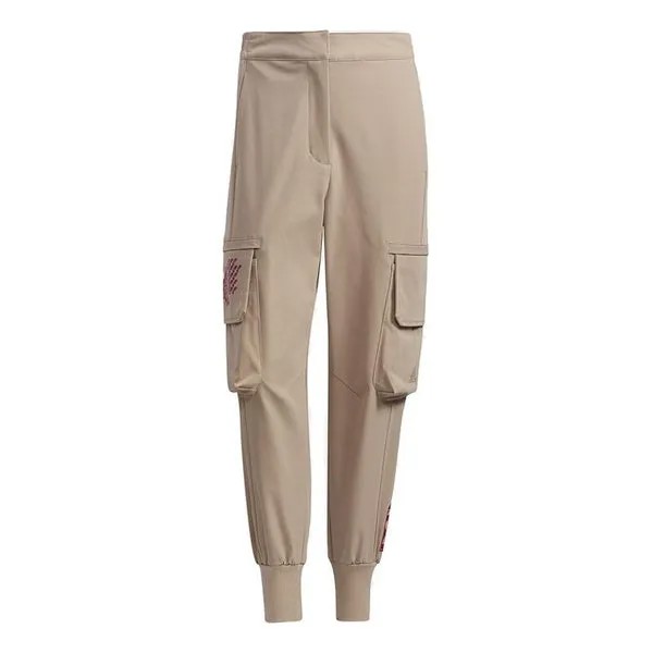 Спортивные штаны (WMNS) Adidas Side Pocket Bundle Feet Woven Sports Pants 'Khaki', хаки