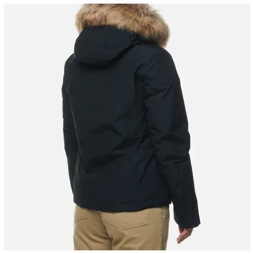 Женская куртка парка Woolrich Arctic Raccoon Short синий, Размер M