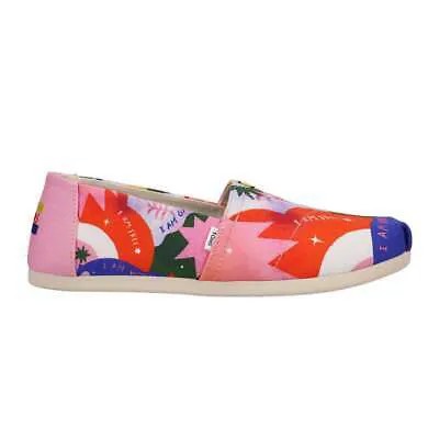 TOMS Loveis Wise X Alpargata Женские слипоны с рисунком разноцветные, розовые повседневные туфли на плоской подошве 10