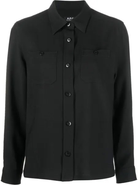 A.P.C. рубашка Chloé с длинными рукавами, черный
