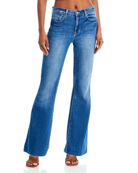Расклешенные джинсы Sera со средней посадкой цвета Бордело L'AGENCE, цвет Blue