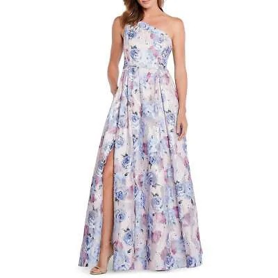 Aidan Mattox Женское вечернее платье из крепа с цветочным принтом на одно плечо BHFO 2819