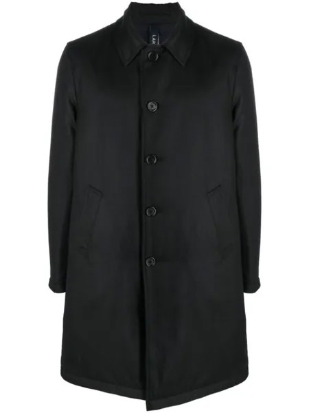 Lardini шерстяное однобортное пальто, черный