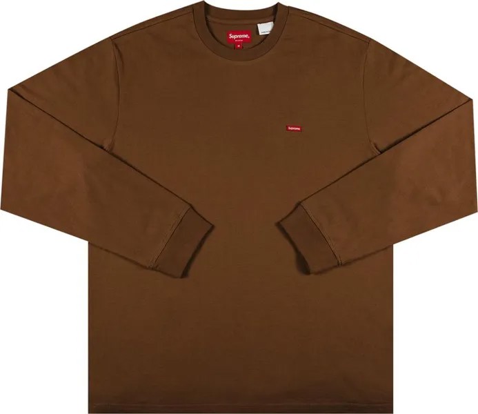 Лонгслив Supreme Small Box Long-Sleeve Tee 'Brown', коричневый