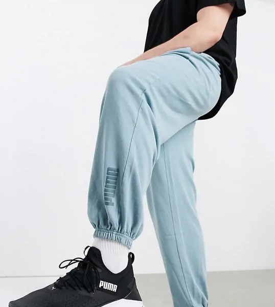 Джоггеры в стиле oversized голубого цвета Puma Plus – эксклюзивно для ASOS-Голубой